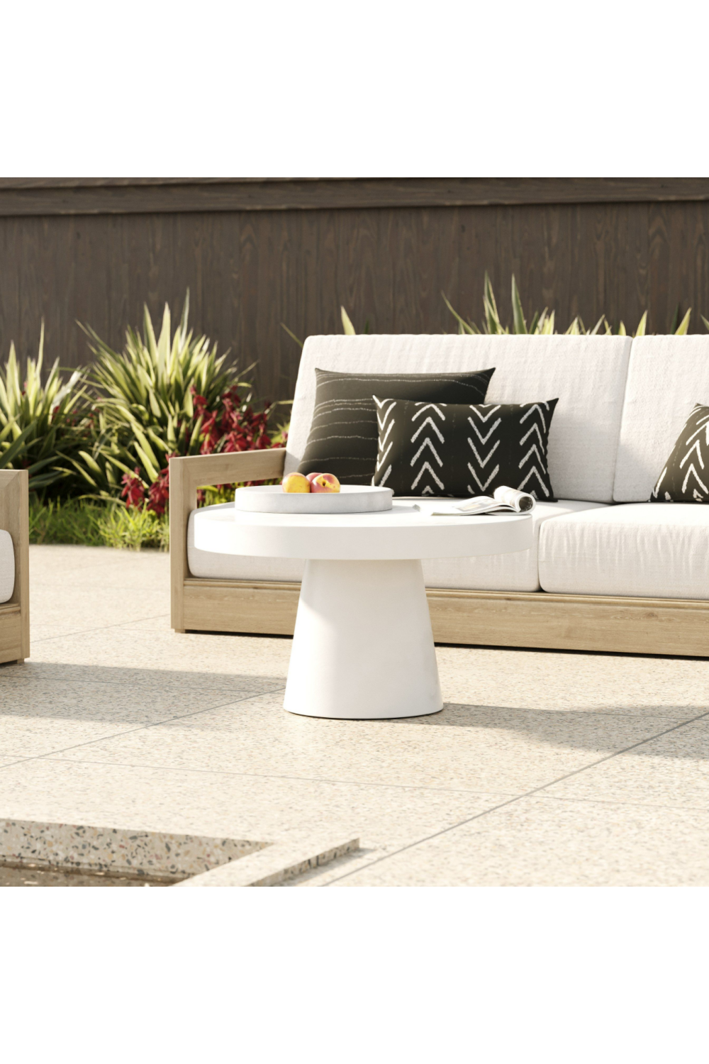 Concrete Pedestal Coffee Table | OROA Modern Desoto | Oroa.com