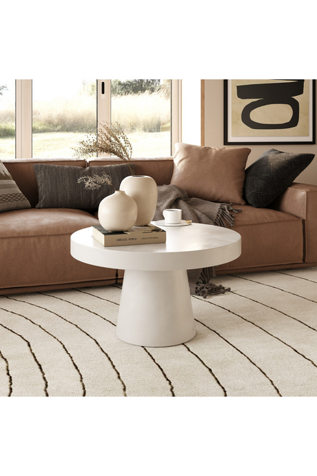 Concrete Pedestal Coffee Table | OROA Modern Desoto | Oroa.com