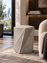 Concrete Pentagon Stool | OROA Modern Fawn