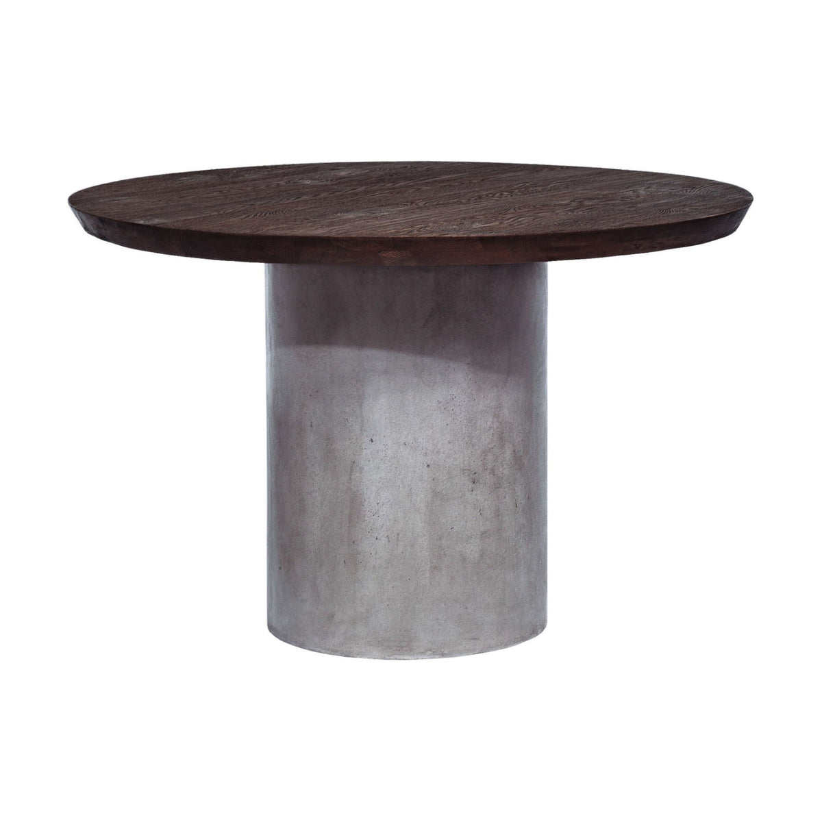 Round Oak & Concrete Dining Table | OROA Modern Renzo