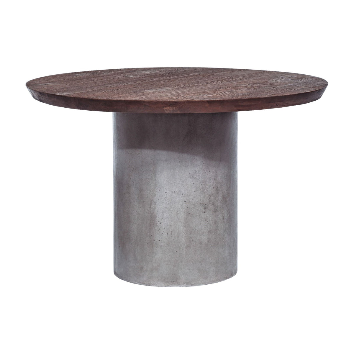Round Oak & Concrete Dining Table | OROA Modern Renzo