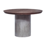 Round Oak & Concrete Dining Table | OROA Modern Renzo