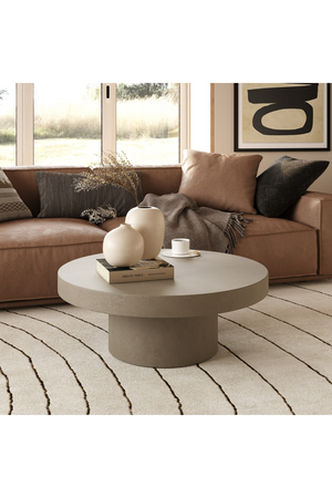 Round Concrete Coffee Table | OROA Modern Morley | Oroa.com