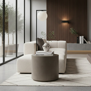   Gray Concrete Cylindrical End Table | Oroa.com