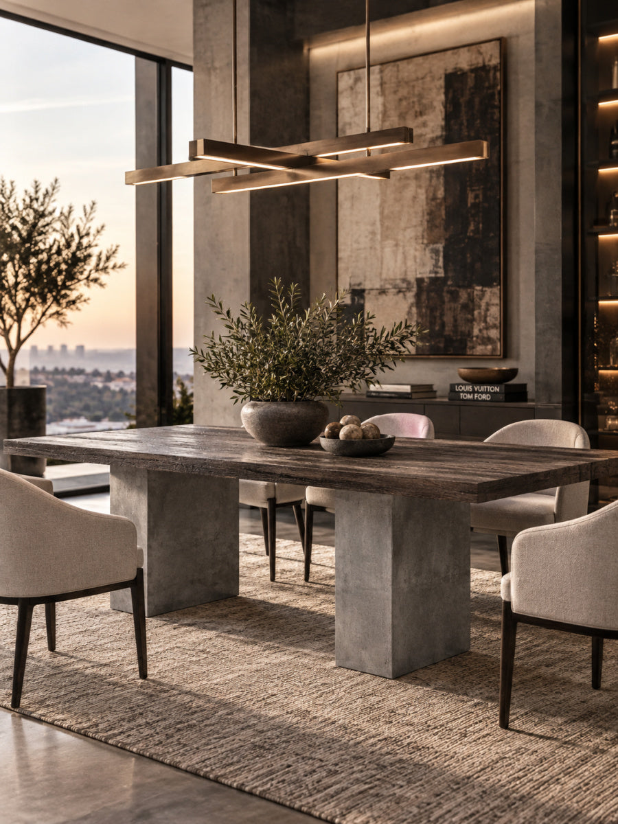Oak & Concrete Dining Table | OROA Modern Renzo