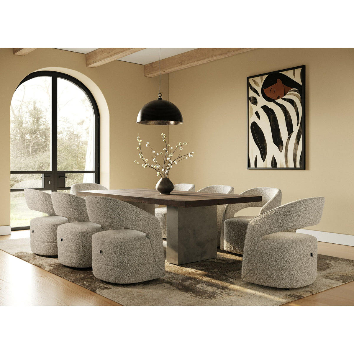 Oak & Concrete Dining Table | OROA Modern Renzo