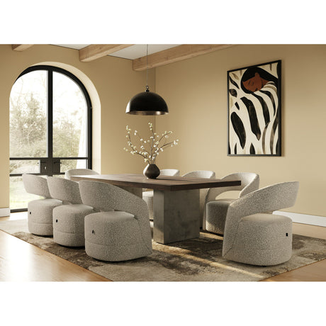 Oak & Concrete Dining Table - OROA Modern Renzo - view 14