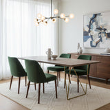 Antique Brass Legged Dining Table | OROA Modern Marcia
