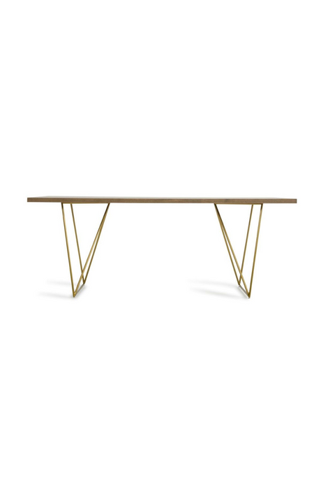Antique Brass Legged Dining Table | OROA Modern Marcia | Oroa.com