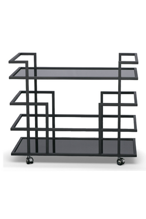Black Stainless Steel Wine Rack – Deakin – front view
