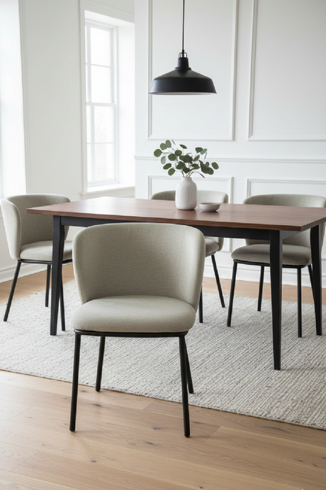 Gray Curved Dining Chair Set (2) | OROA Modern Bessie | Oroa.com