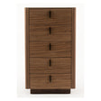 5-Drawer Walnut Chest by OROA Modern Chelton