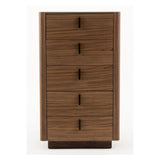 5-Drawer Walnut Chest by OROA Modern Chelton