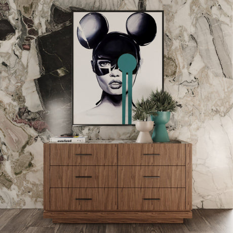   6-Drawer Walnut Dresser | Oroa.com