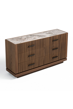 6-Drawer Walnut Dresser | OROA Modern Bailey | Oroa.com
