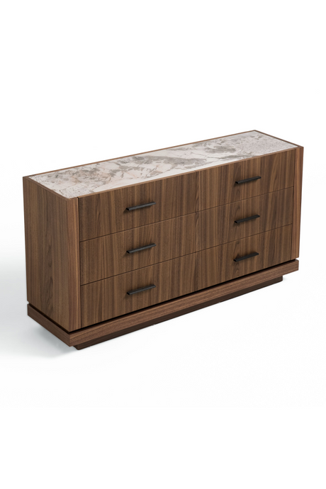 6-Drawer Walnut Dresser | OROA Modern Bailey | Oroa.com