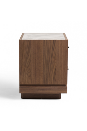 2-Drawer Walnut Nightstand | OROA Modern Bailey | Oroa.com