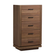Modern European furniture - 5-Drawer Walnut Chest - www.oroa.com