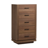 Modern European furniture - 5-Drawer Walnut Chest - www.oroa.com