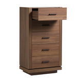 Modern European furniture - 5-Drawer Walnut Chest - www.oroa.com