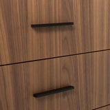 Modern European furniture - 5-Drawer Walnut Chest - www.oroa.com