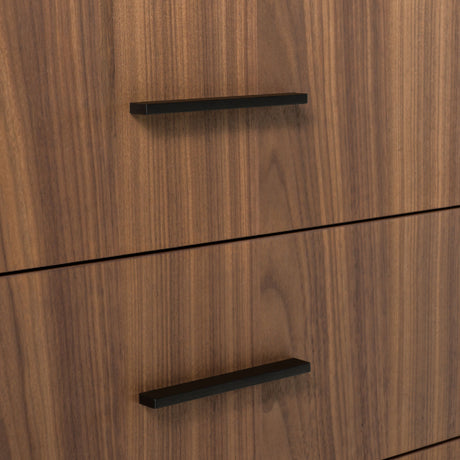 Modern European furniture - 5-Drawer Walnut Chest - www.oroa.com