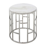 Marble Round End Table | OROA Modern Silvan