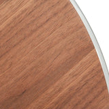 Walnut & Stainless Steel End Table | OROA Modern Silvia