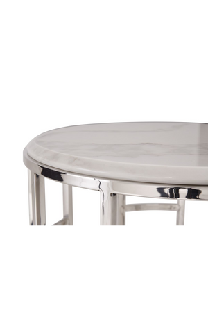 White Round Marble Coffee Table | OROA Modern Silvan | Oroa.com
