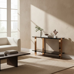   2-Layer Ebony Console Table | Oroa.com