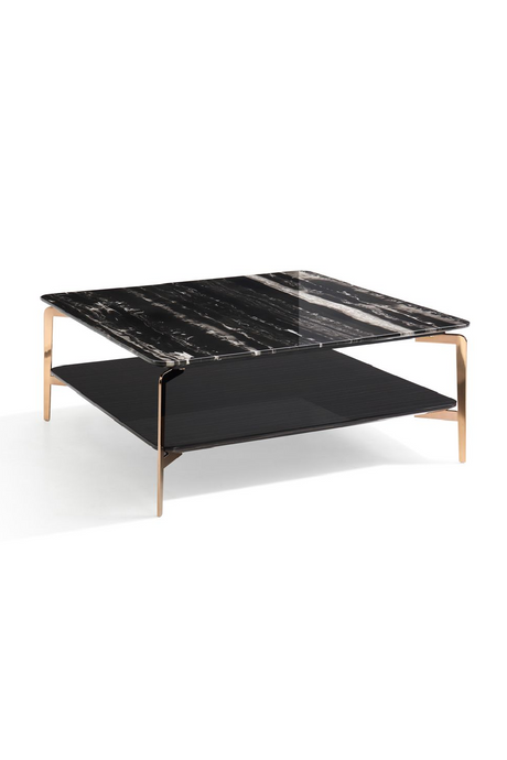 Black Marble Square Coffee Table | OROA Modern Dorian | Oroa.com