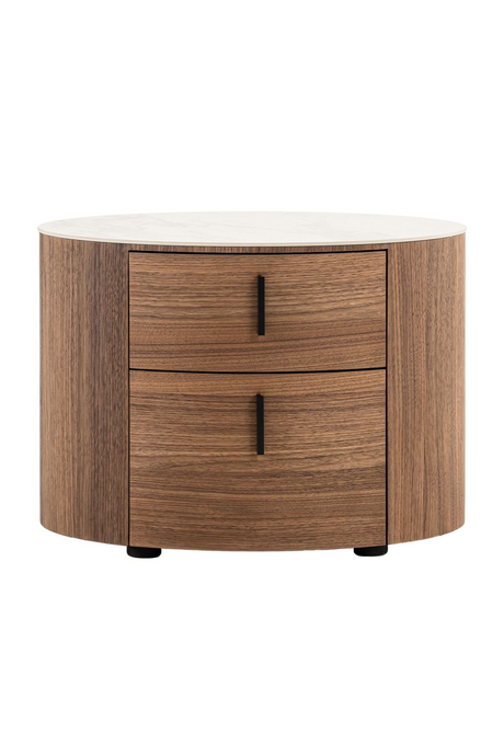 2-Drawer Walnut Nightstand | OROA Modern Chelton | Oroa.com