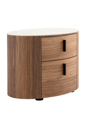 2-Drawer Walnut Nightstand | OROA Modern Chelton | Oroa.com
