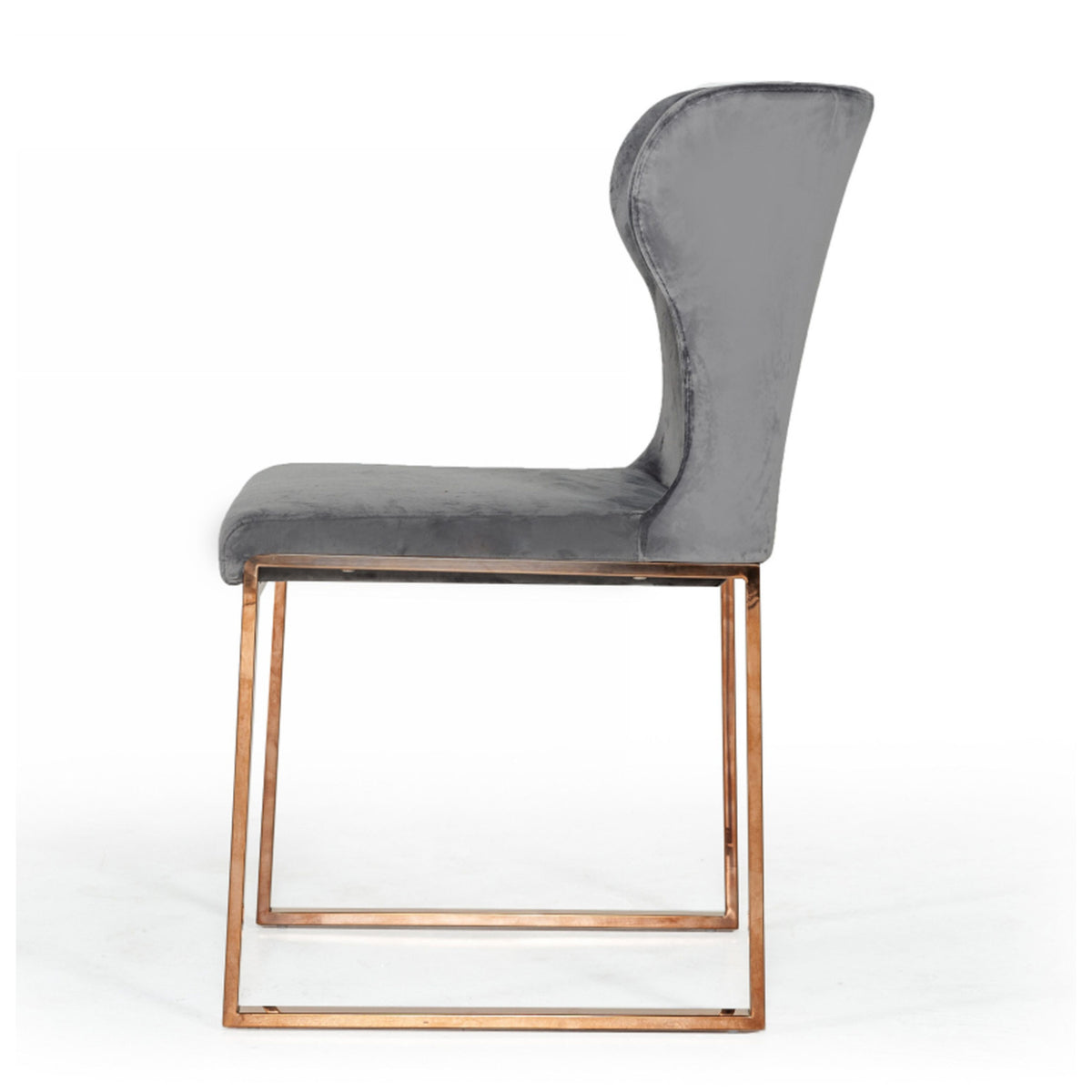 Gray Velvet & Rosegold Dining Chair | OROA Modern Chadwick