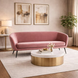 Pink Sloped-Arm Sofa | OROA Modern Koeing