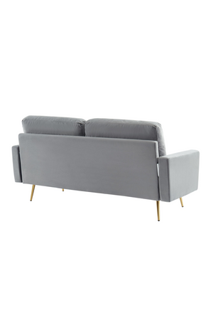 Gray Velvet 2-Seater Sofa | OROA Modern Huffine | Oroa.com