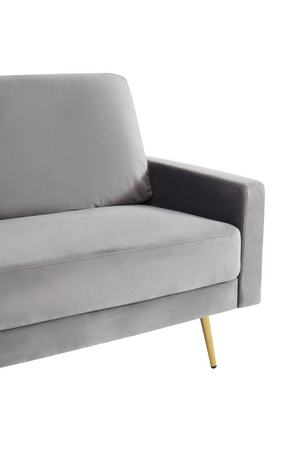 Gray Velvet 2-Seater Sofa | OROA Modern Huffine | Oroa.com