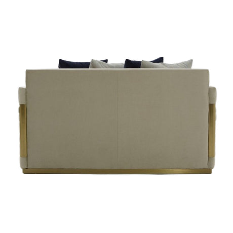 Beige Fabric Loveseat | OROA Modern Tenaya