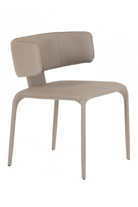 Contoured-Back Vegan Leather Dining Chair | OROA Modern Odessa | Oroa.com