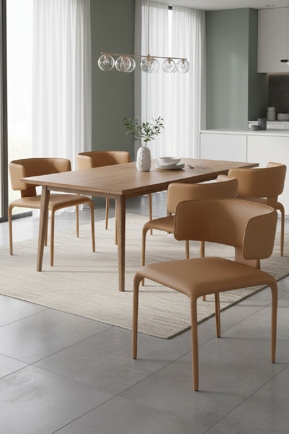 Contoured-Back Vegan Leather Dining Chair | OROA Modern Odessa | Oroa.com