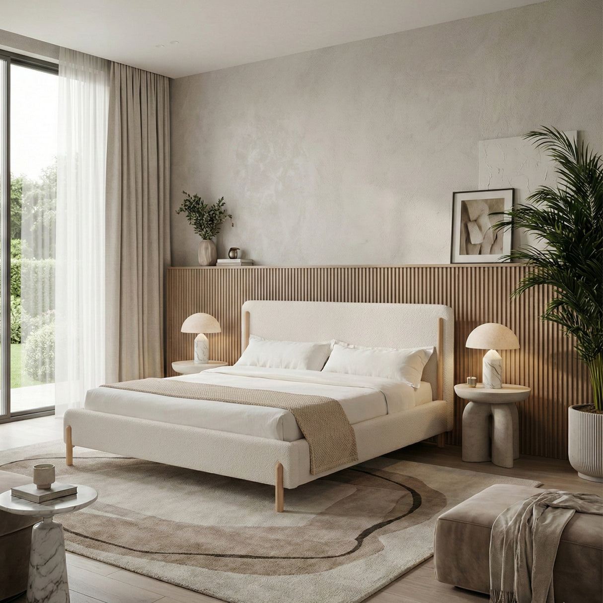 White Upholstered Bed | OROA Modern Electra | Oroa.com