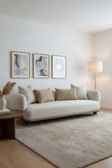 Beige Flared-Arm Sofa | OROA Modern Optima