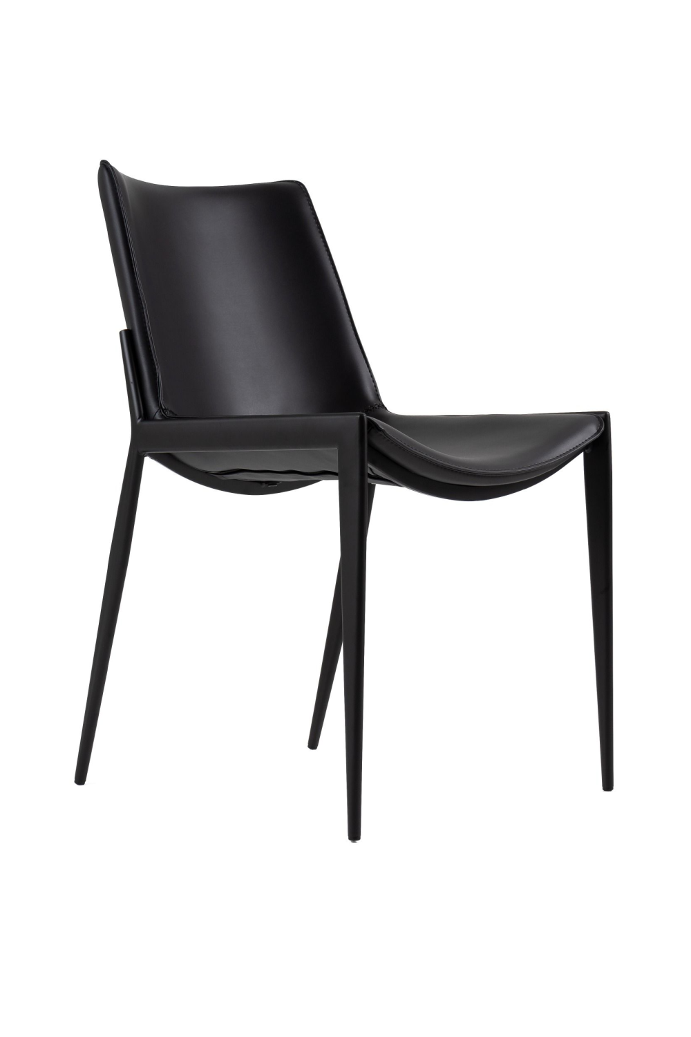 Black Vegan Leather Dining Chairs (2) | OROA Modern Murray | Oroa.com