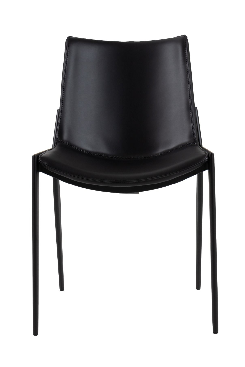 Black Vegan Leather Dining Chairs (2) | OROA Modern Murray | Oroa.com