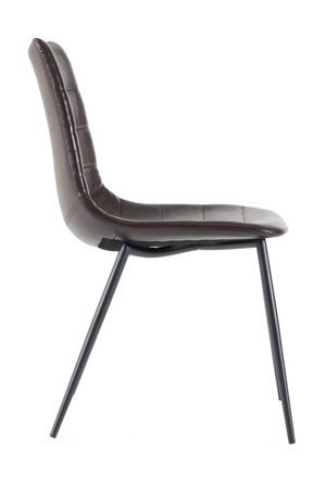 Brown Leatherette Dining Chairs (2) | OROA Modern Gilliam | Oroa.com