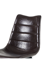 Brown Vegan Leather Dining Chairs (2) | OROA Modern Gilliam | Oroa.com