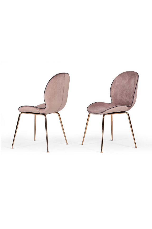 Pink Velvet Dining Chairs (2) | OROA Modern Wendy | Oroa.com