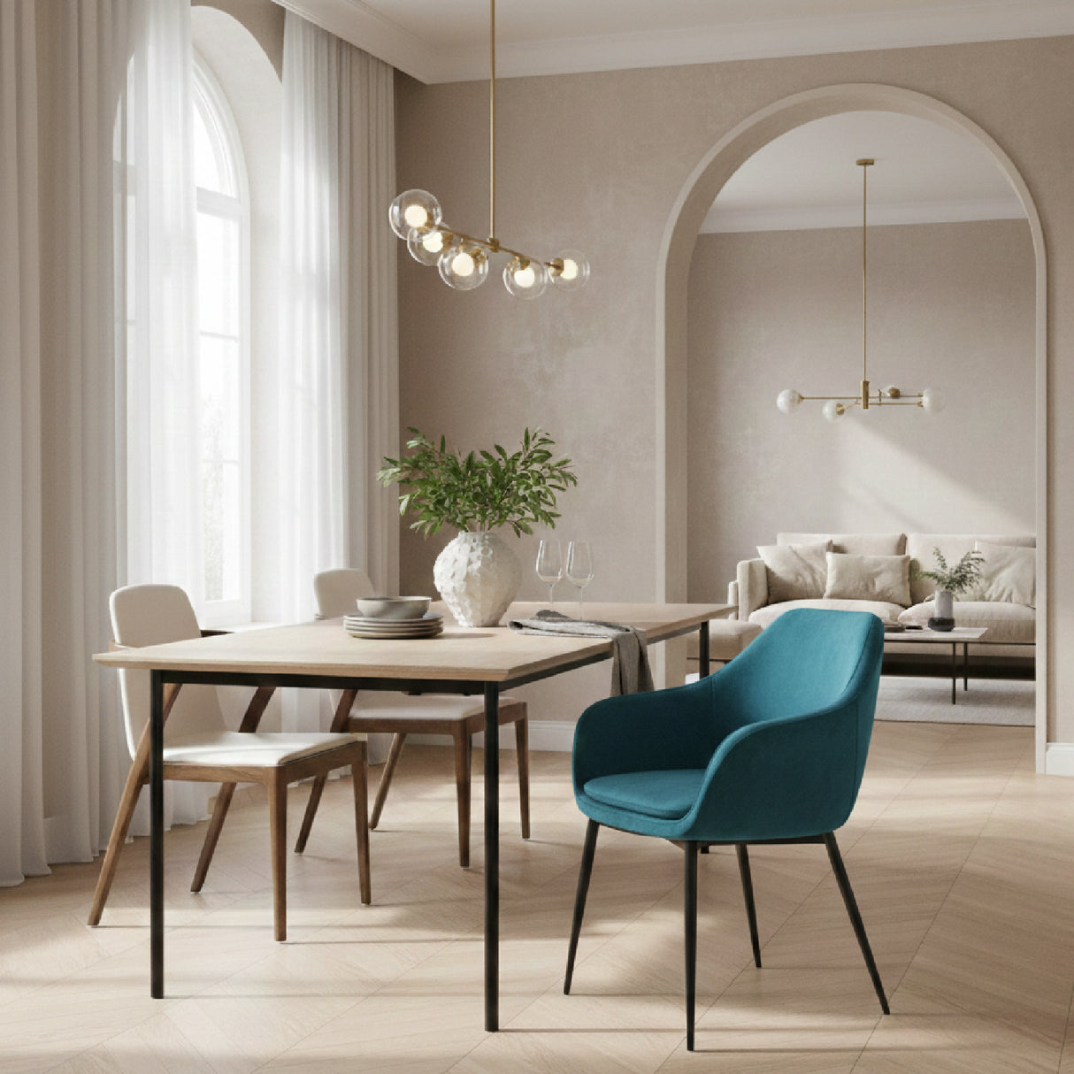   Velvet Dining Armchair | Oroa.com