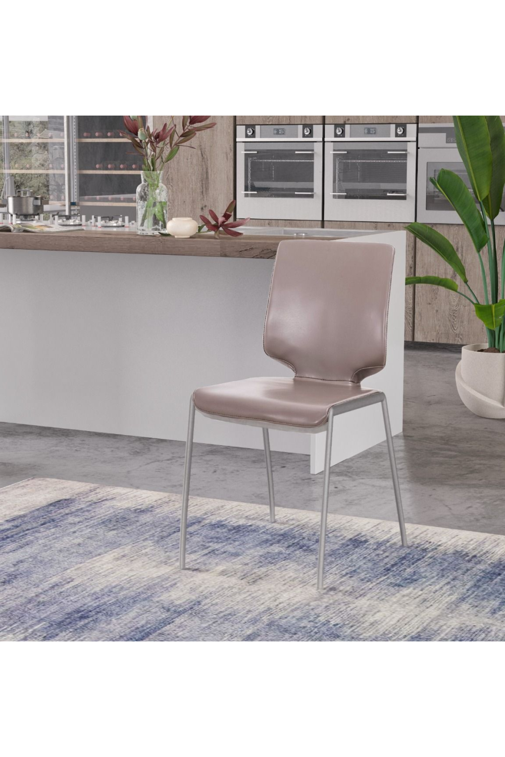 Eco-Leather Stackable Dining Chairs (2) | OROA Modern | Oroa.com