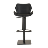 Black Eco-Leather Bar Stool | OROA Modern Jaffee